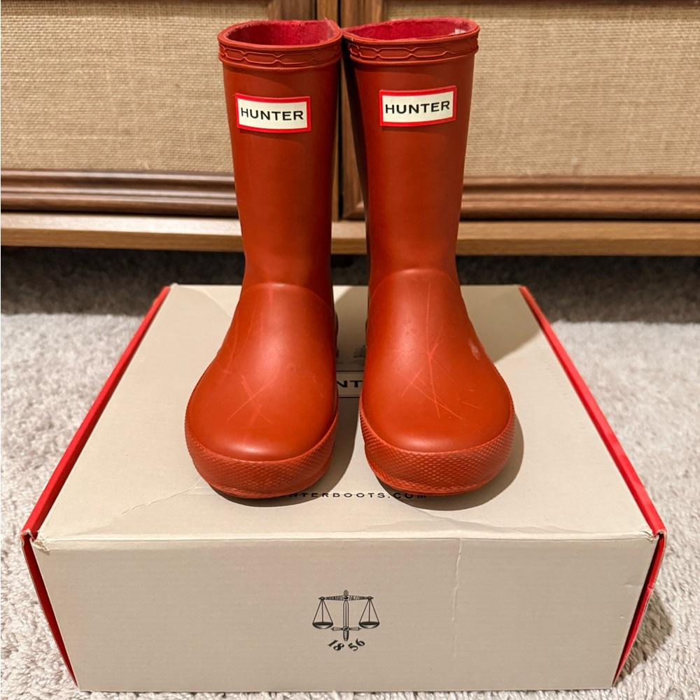 Toddler matte red hunter boots